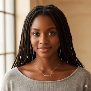 Unbranded Silver Tone Clear Stone Bar Necklace